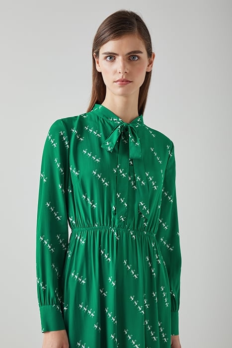 DR BRIDGET MONKEY DRESS GREEN/CREAM 4