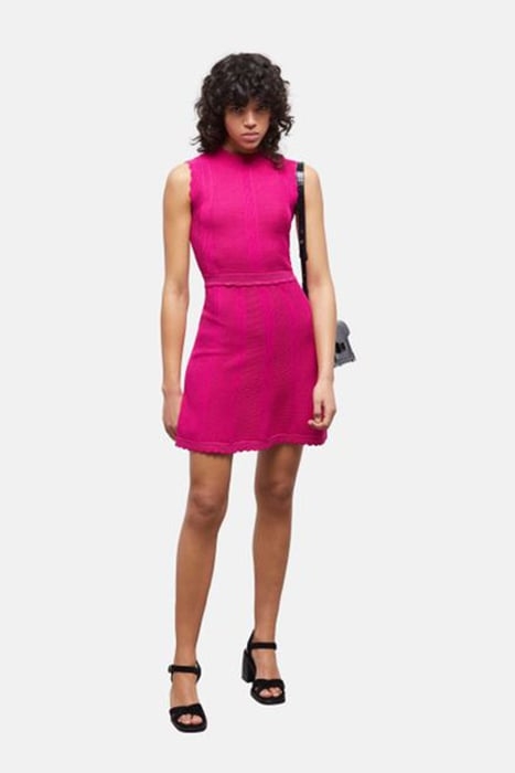 SHORT SLEEVELESS KNIT DRESS PINK 4