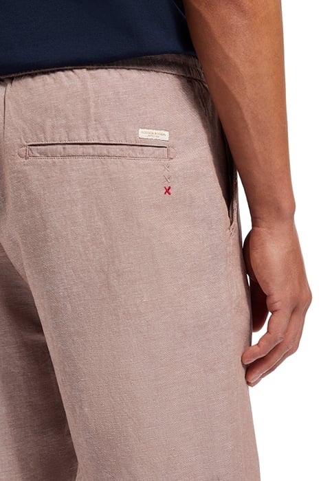 FAVE - COTTON/LINEN TWILL BERMUDA DRIFTWOOD 8