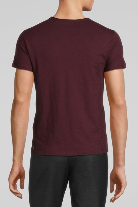 BURGUNDY ESSENTIAL V-NECK T-SHIRT BURGUNDY 2
