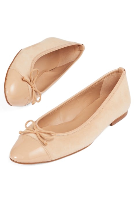 KARA - TOE CAP BOW SUEDE ALMOND 3