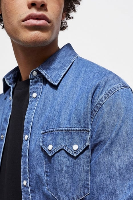 WESTERN BLUE DENIM SHIRT BLUE DENIM 6