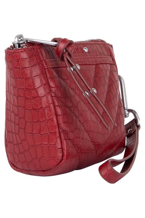 RED CROC-EMBOSSED LEATHER 1440 TOY MINI CASE 3