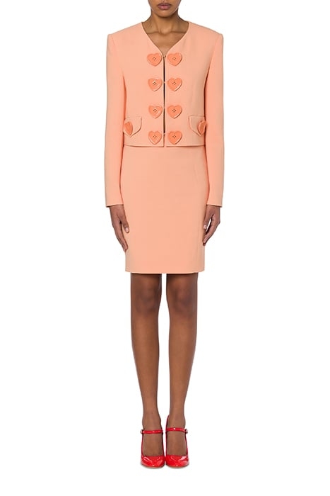 HEART BUTTONS CADY JACKET ORANGE 1