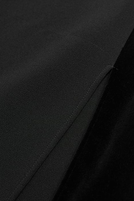 LONG SQUARE NECKLINE DRESS BLACK 2