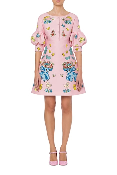 CALICO ANIMALS DUCHESS DRESS PINK 1