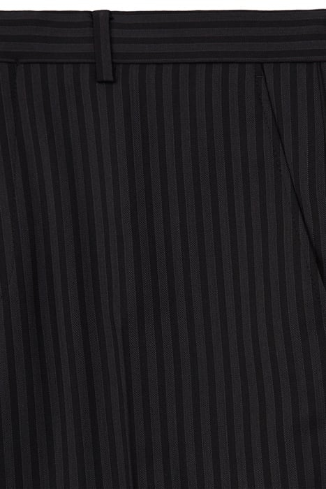 SUIT TROUSERS WITH PIPPING BLACK GREY 2
