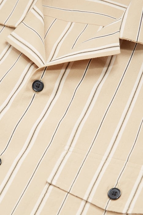 LONG-SLEEVED SHIRT WITH CHEST POCKETS CAMEL / BLACK 7