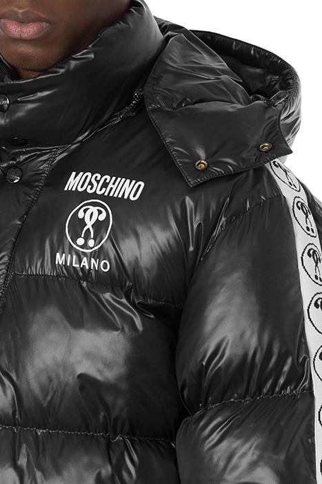 DOUBLE QUESTION MARK NYLON DOWN JACKET BLACK 4