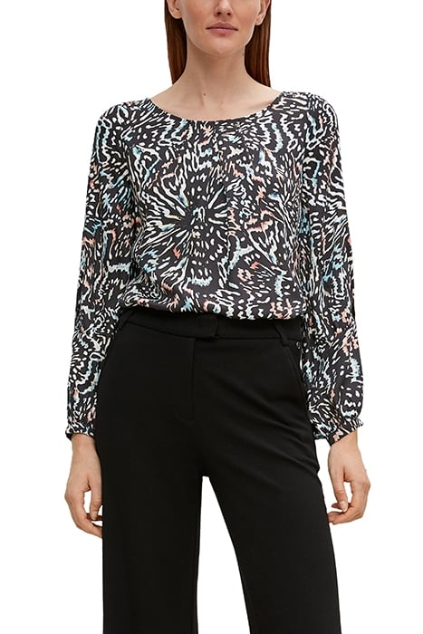 COMMA BLOUSES GREY/BLACK 1