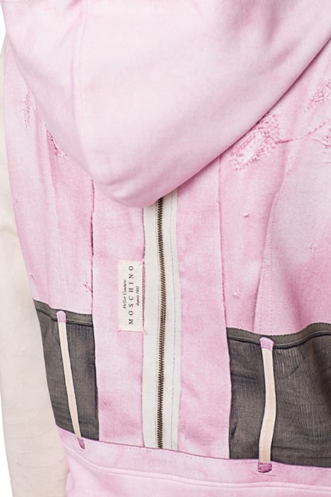 INSIDE OUT TROMPE-L'ŒIL HOODIE PINK 4