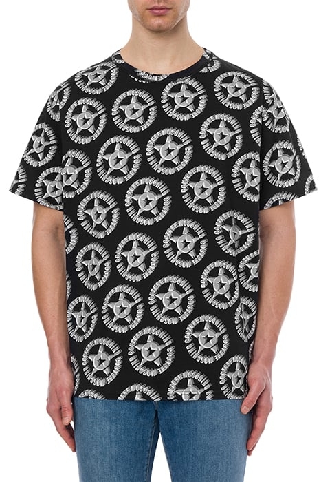 MOSCHINO COUTURE STARS JERSEY T-SHIRT BLACK 1
