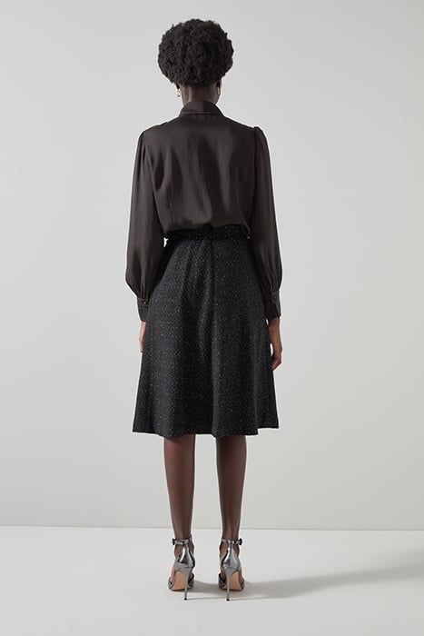 SONYA MONKEY BUTTON-DOWN SHIRT BLACK 3