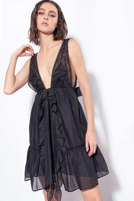 ALLBORG ABITO MUSSOLA RICAMO BLACK 1