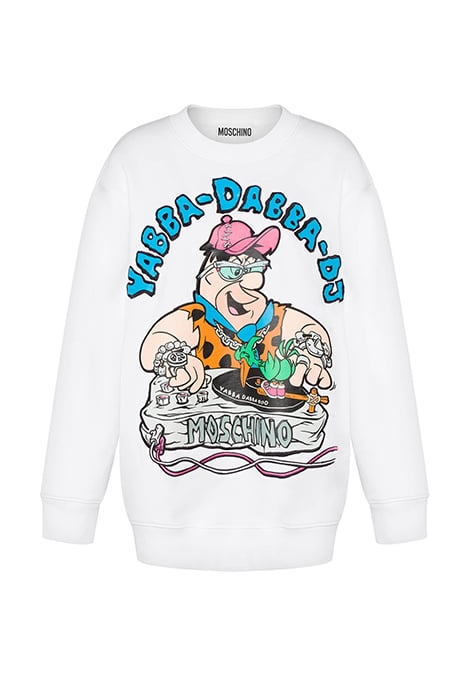 FLINTSTONES PRINT SWEATSHIRT WHITE 3
