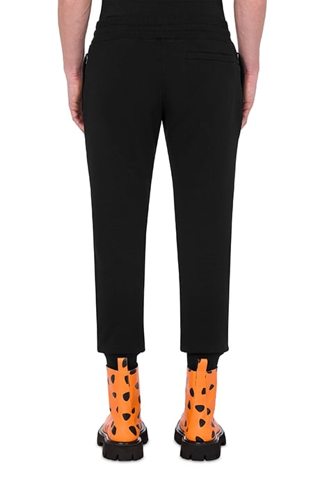 MOSCHINO X THE FLINTSTONES™ ORGANIC FLEECE TROUSERS BLACK 2