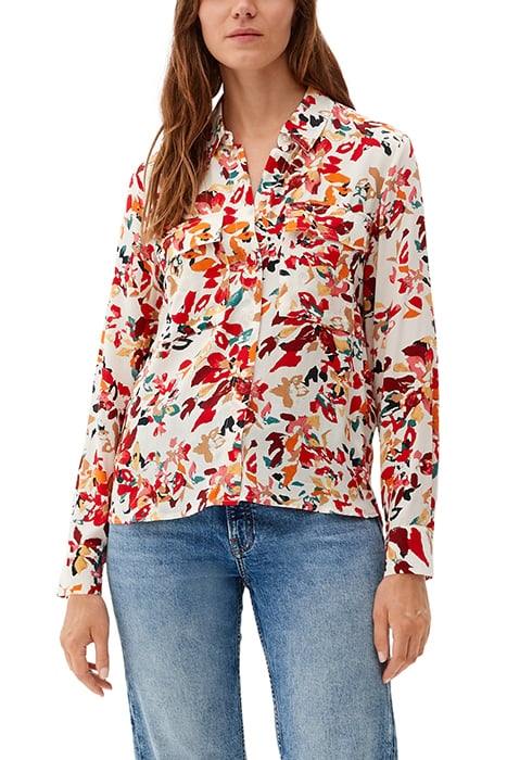 S.OLIVER BLOUSES ALLOVER PRINT RED 1