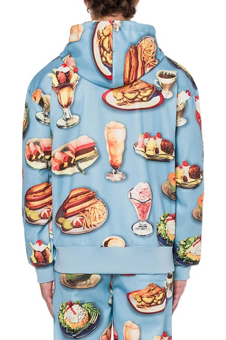HOODIE FOOD PRINT BLUE 2