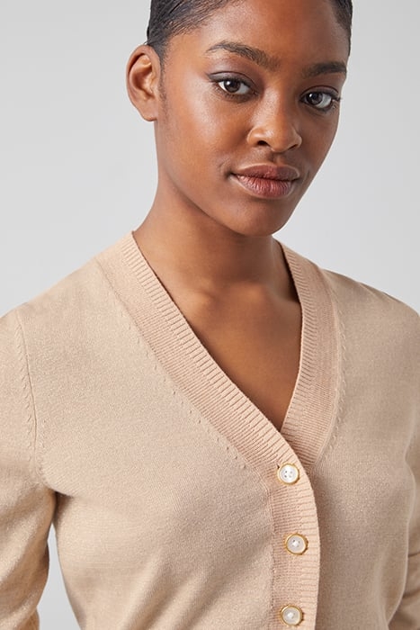 CD COCO-V NECK SLIM CARDI SAND 6