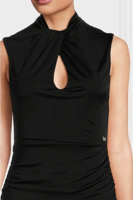 TINA SLEEVELESS TOP JET BLACK 4