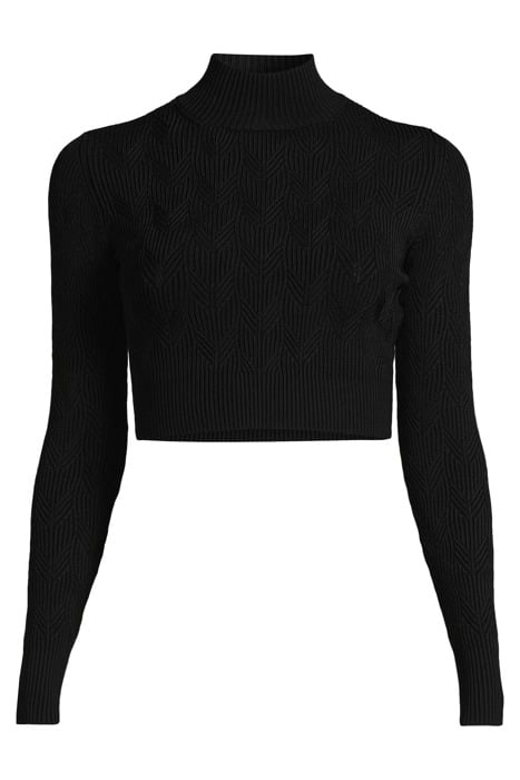 ARLET SWEATER TOP JET BLACK KNITTED 3