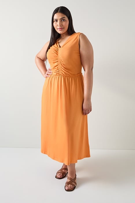 CLAUD MIDI MIDI DRESS BURNT ORANGE 1