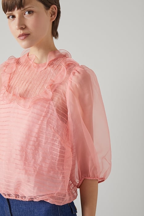 MADDIE PINTUCK BLOUS OLD ROSE 3