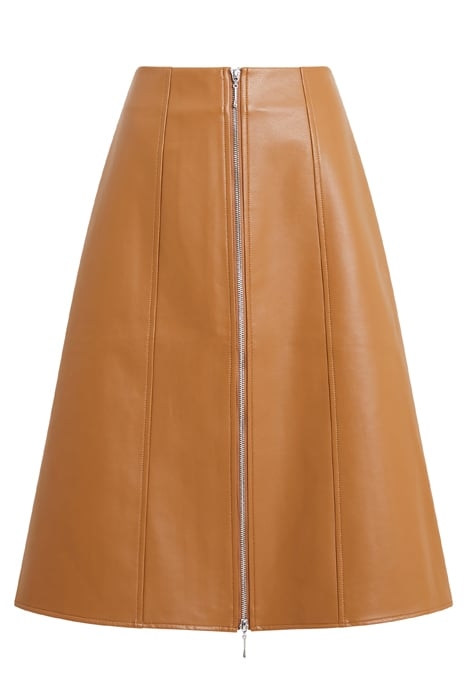 CLAUDIA PU SKIRT BROWN 4