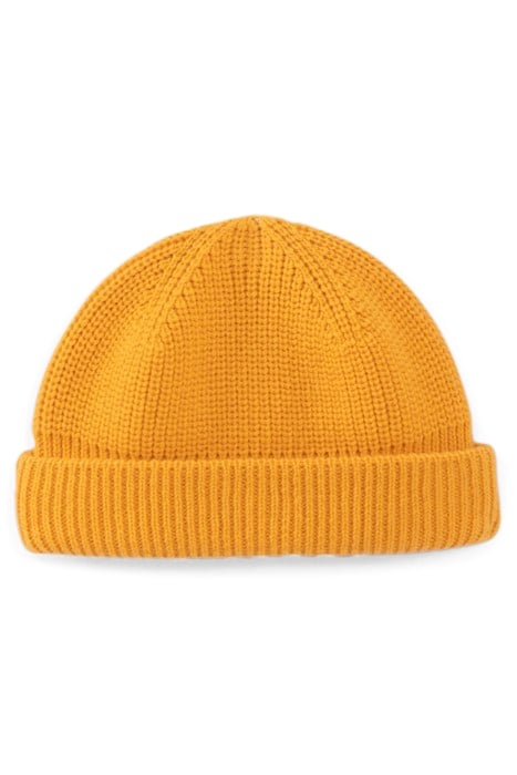YELLOW RIBBED KNIT BEANIE YELLOW 4