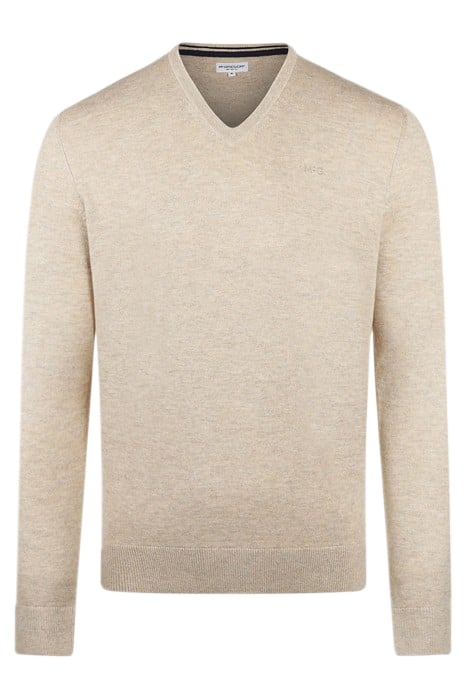 V-NECK SWEATER SAND 1
