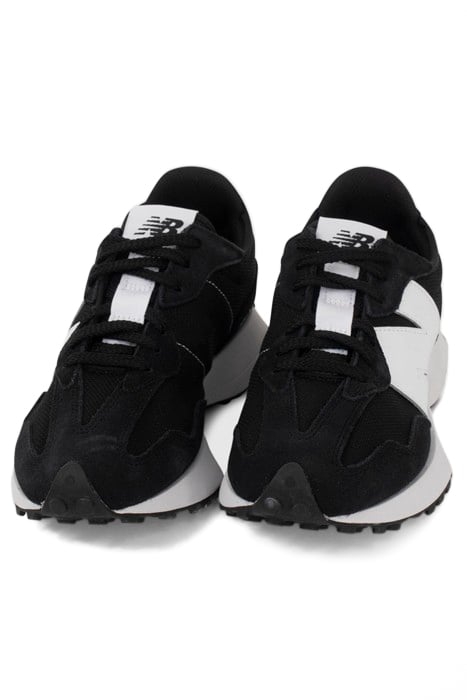 BLACK AND WHITE NEW BALANCE 327 TRAINERS BLACK 2
