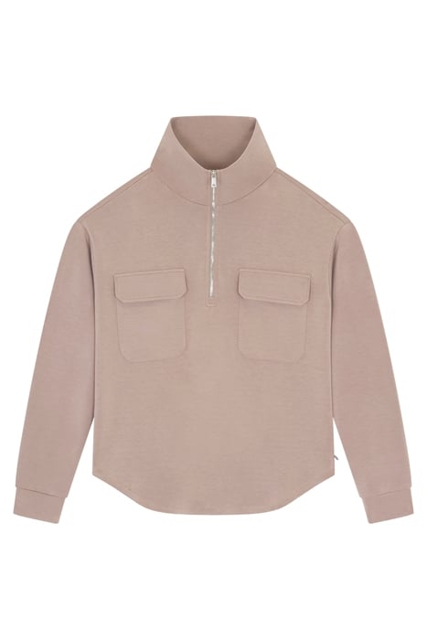 PATCH PKT ZIP FRONT MOCK NECK FUNGI 2