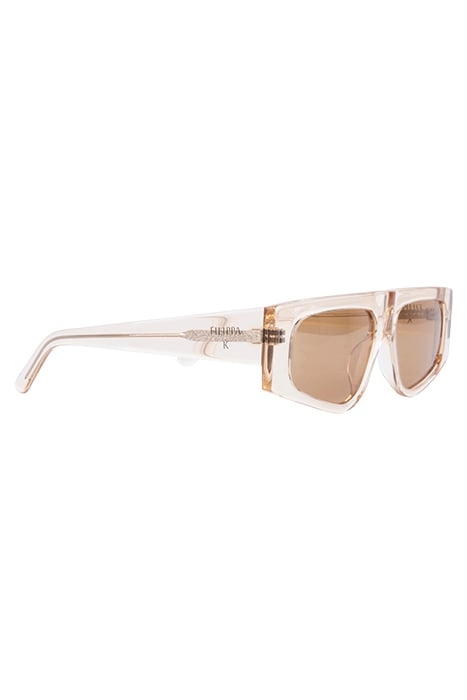 ANGLED ACETATE SUNGLASSES PALE ROSE 1