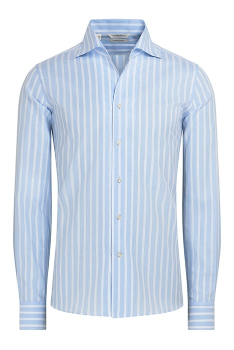 BLUE STRIPED ONE PIECE COLLAR EXTRA SLIM FIT SHIRT BLUE 1