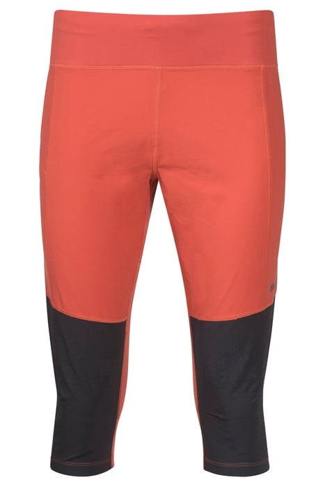 FLØYEN ¾ OUTDOOR TIGHTS WOMEN BRICK/SOLID CHARCOAL 4