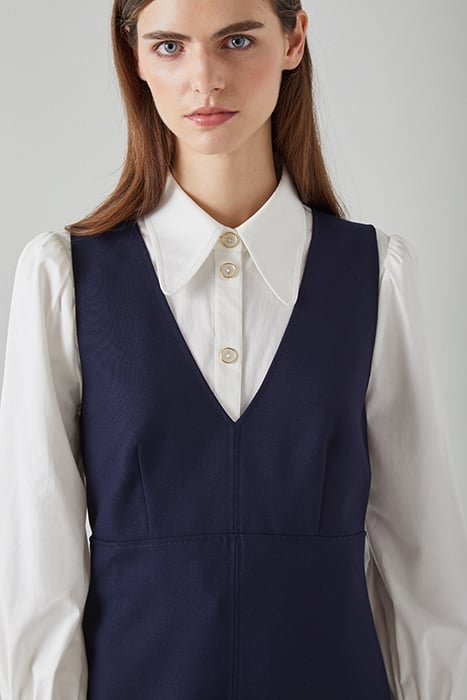 MARINER PINAFORE MINI DRESS NAVY 3