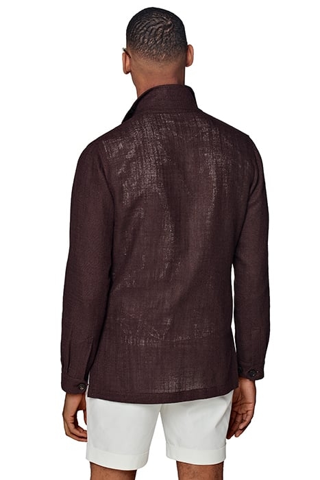BURGUNDY RELAXED FIT SHIRT-JACKET BURGUNDY 2