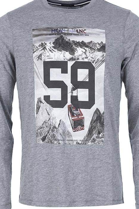 CUSTOM FIT ROUND NECK T-SHIRT IN GREY 2