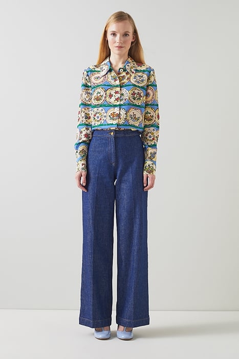 ERICA PLATES BUTTON-DOWN SHIRT MULTICOLOR 2