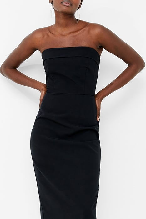 ECHO CREPE STRAPLESS DRESS BLACK 4