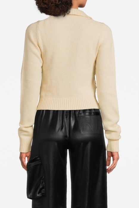 ARGYLE ZIP SWEATER WINTER WHI 2