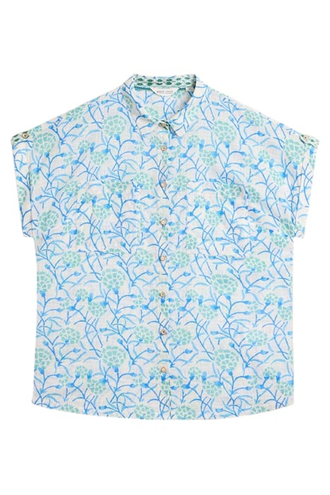 ELLIE COTTON SHIRT IVORY PRINTED 2