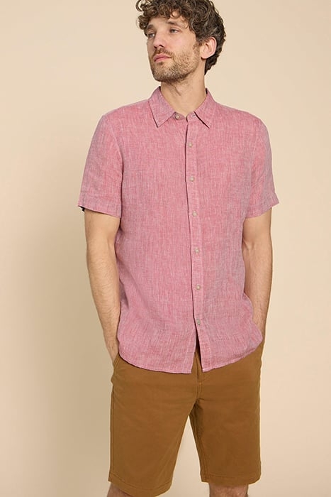 PEMBROKE LINEN SHIRT MID RED 1