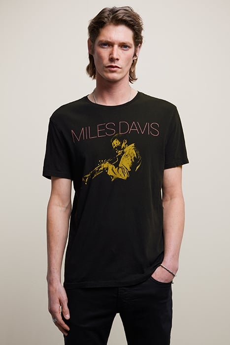 SS CREW TEE VINTAGE WASH - MILES DAVIS P BLACK 1