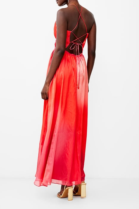 DARRYL HALLIE CRINKLE DRESS RED 2