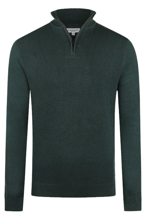 ZIP MOCK SWEATER PINE GREEN 1