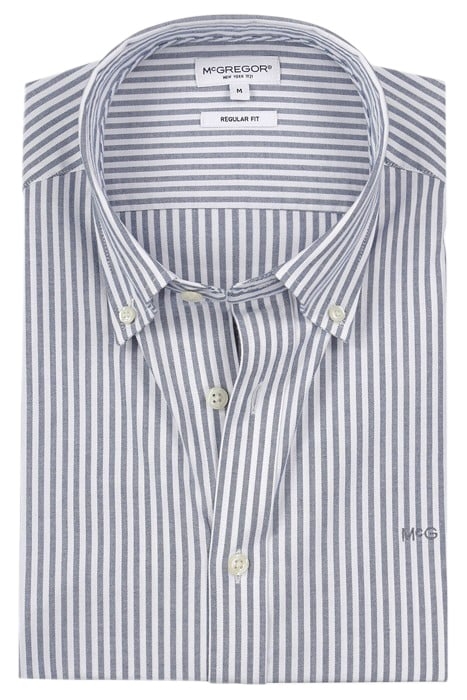 SRETCH OXFORD SHIRT BIG STRIPE NAVY 3