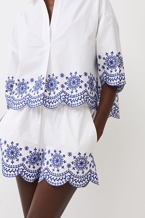 ALISSA COTTON EMBROIDERED SHOR WHITE 3
