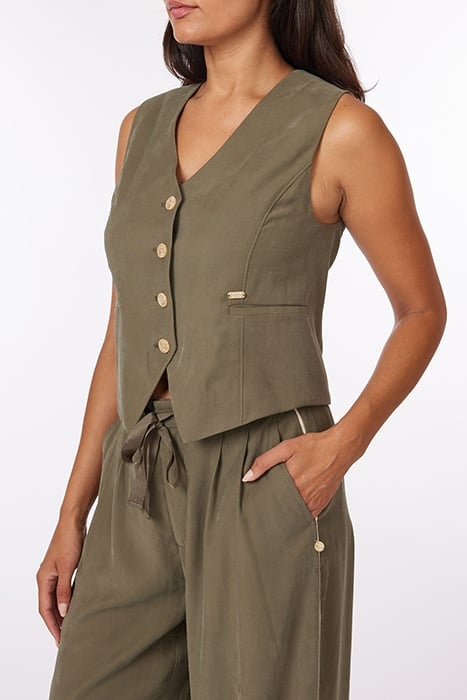 TWILL VEST DUSKY GREEN 3