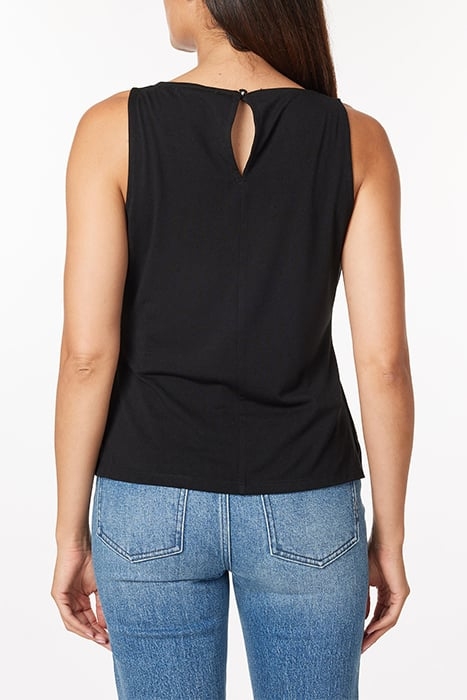 SLEEVELESS DRAPE NECK TOP BLACK NIGHT 2